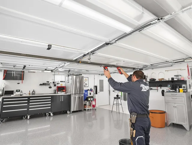 Overhead garage door repair service by El Monte Garage Door Repair in El Monte