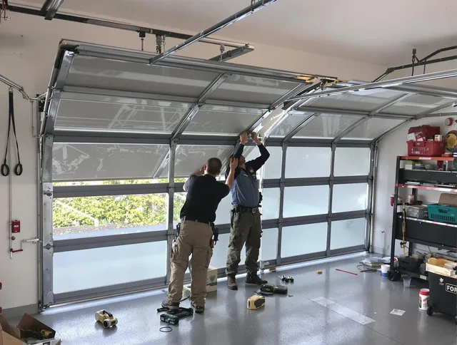 El Monte Garage Door Repair expert performing precise panel replacement on El Monte garage door