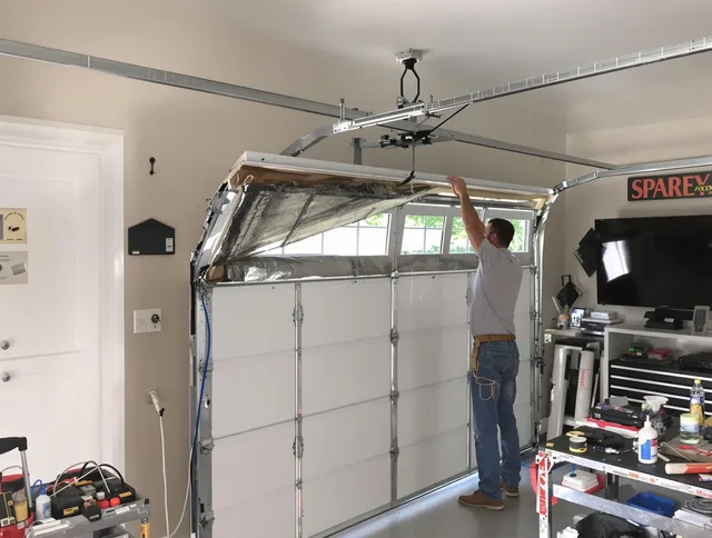 Garage door section replacement by El Monte Garage Door Repair in El Monte
